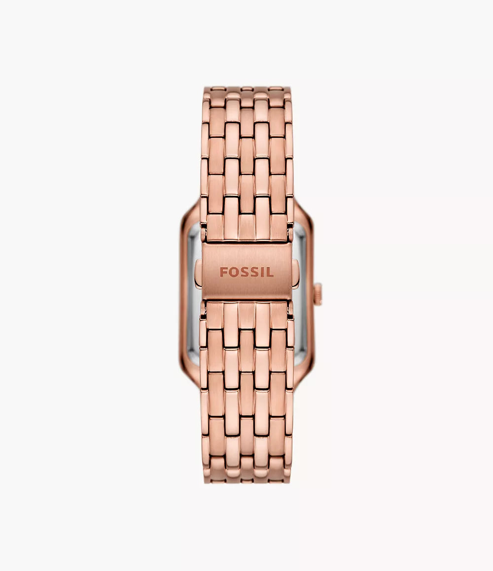 Fossil Raquel Women's Watch – Rose Gold-Tone Stainless Steel with Brown Mother-of-Pearl Dial (Model ES5323)