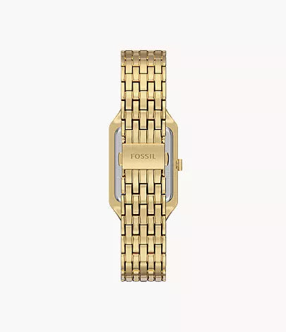 Fossil Raquel Women’s Quartz Watch ES5434 with Black Dial and Gold-Tone Stainless Steel Bracelet