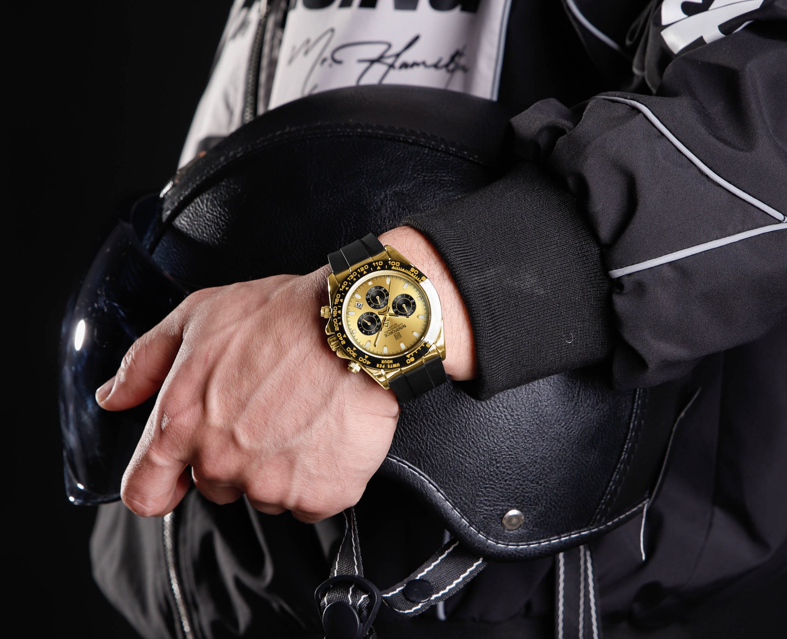 Naviforce NF8054 G/G/B Flex Chrono