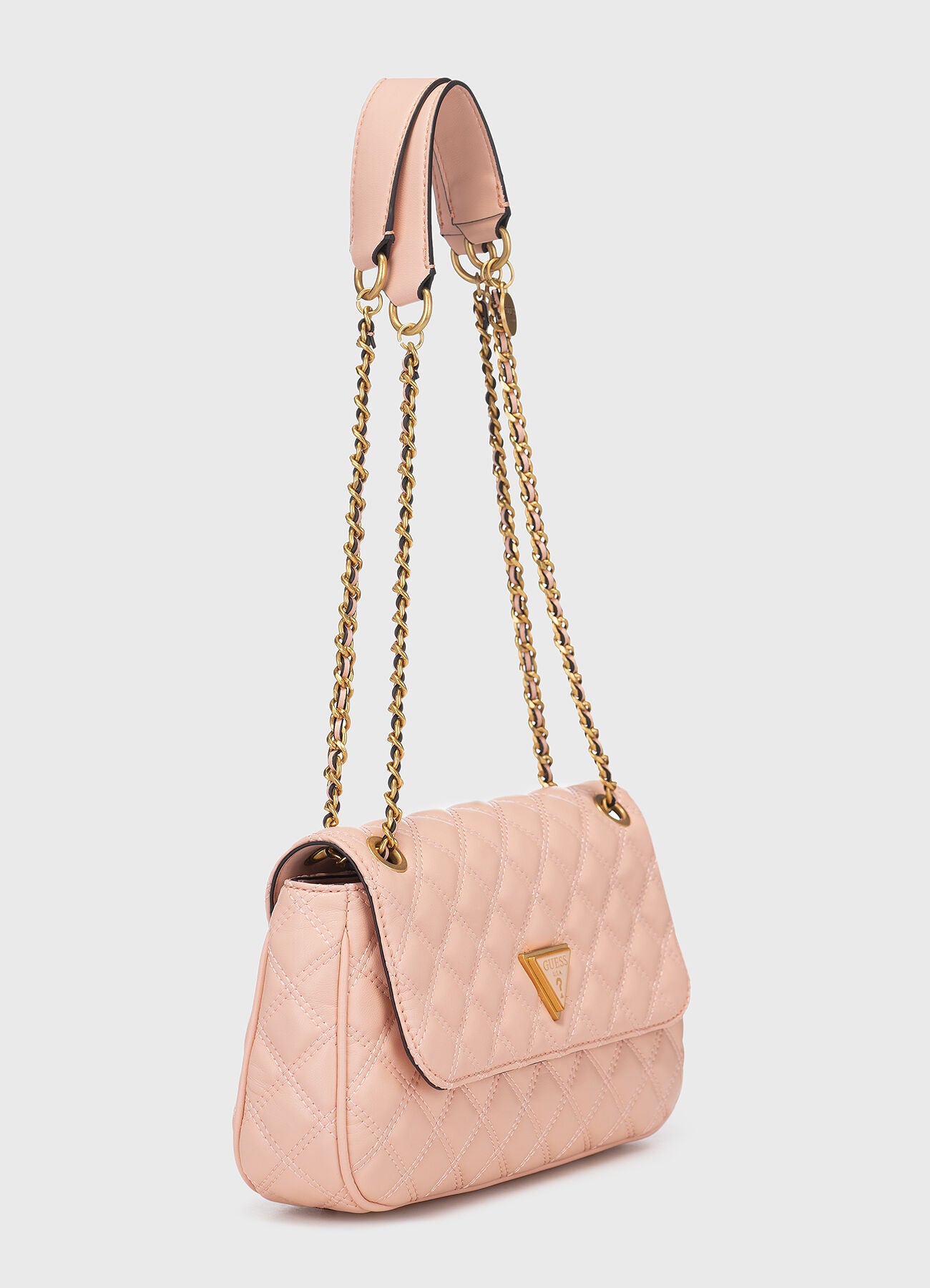 Guess Pink Quilted Bag For Women #136