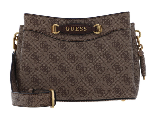 GUESS Emera Logo Girlfriend Satchel – Latte