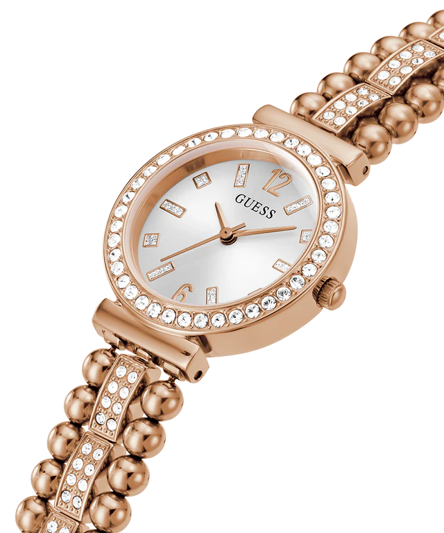 GUESS GW0401L3 Women’s Rose Gold Stainless Steel Analog Watch – Elegant 30mm Quartz Timepiece