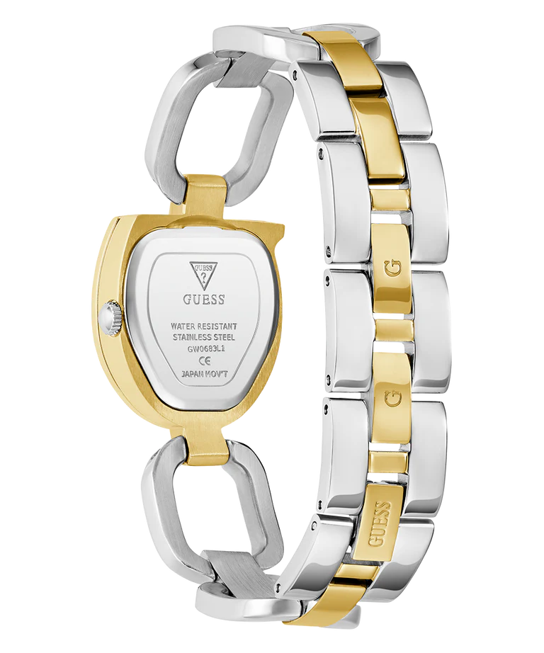 GUESS Women’s Watch – Model GW0683L6 | Two-Tone Gold & Silver G-Logo Design