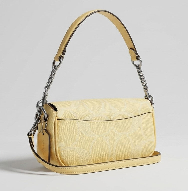 COACH Signature Canvas Flap Crossbody – Yellow #0025
