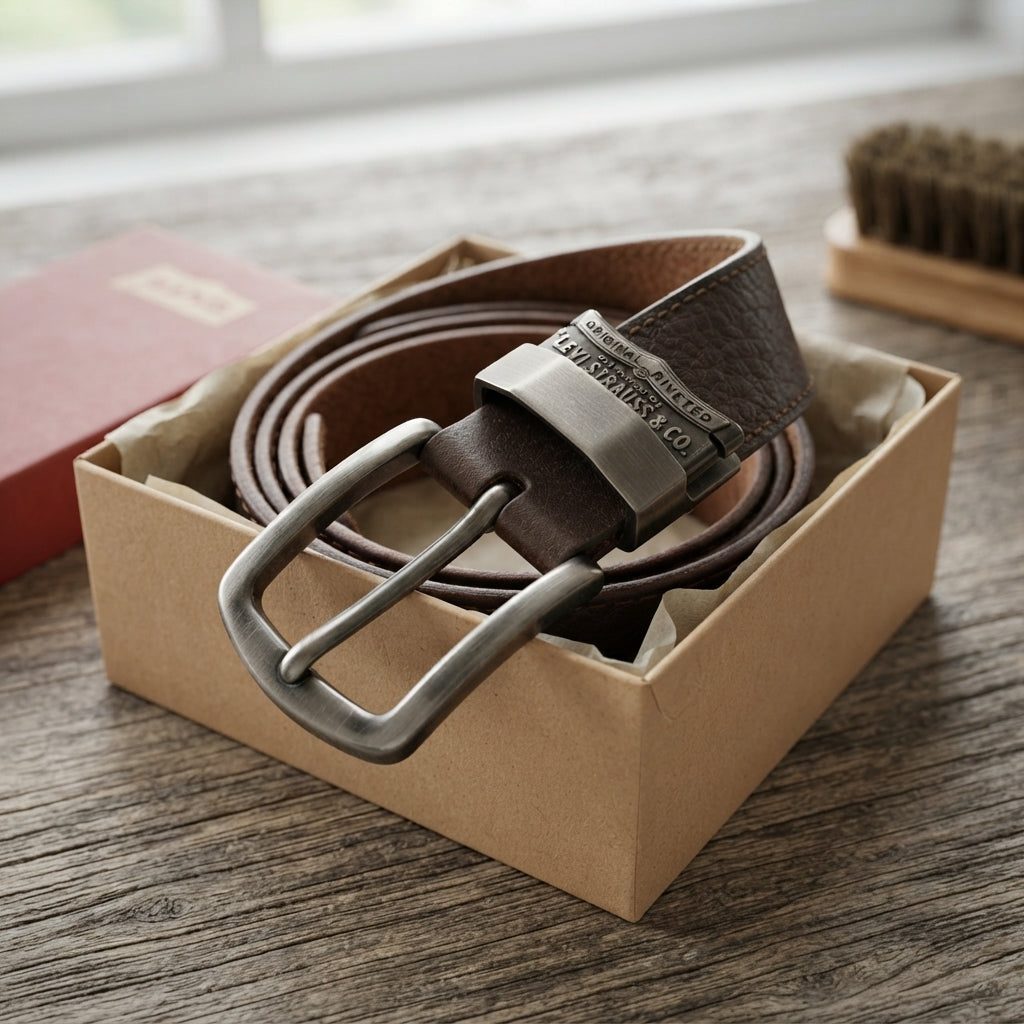 Levi's Men's Reversible Leather Belt: Dual-Sided Style and Premium Quality #02