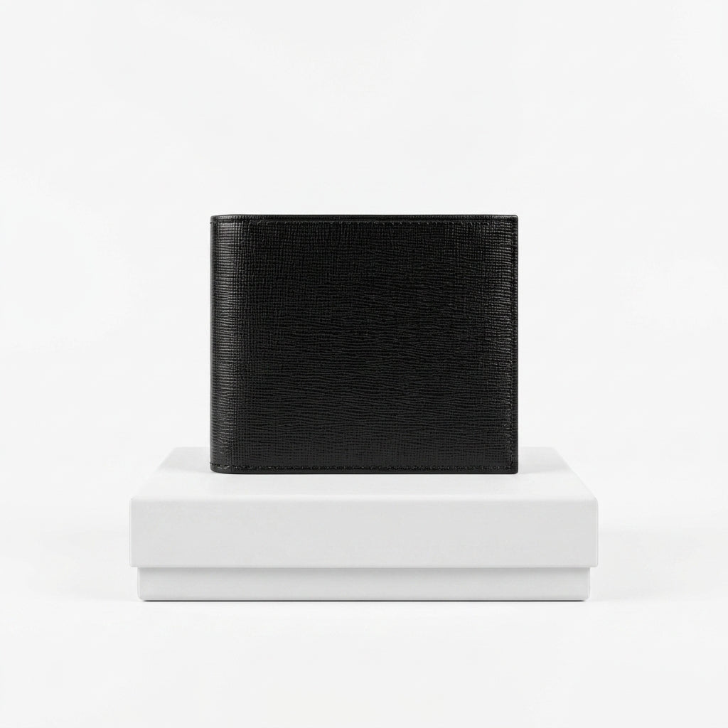 Calvin Klein Men's Genuine Leather Bifold Wallet - Black #0003