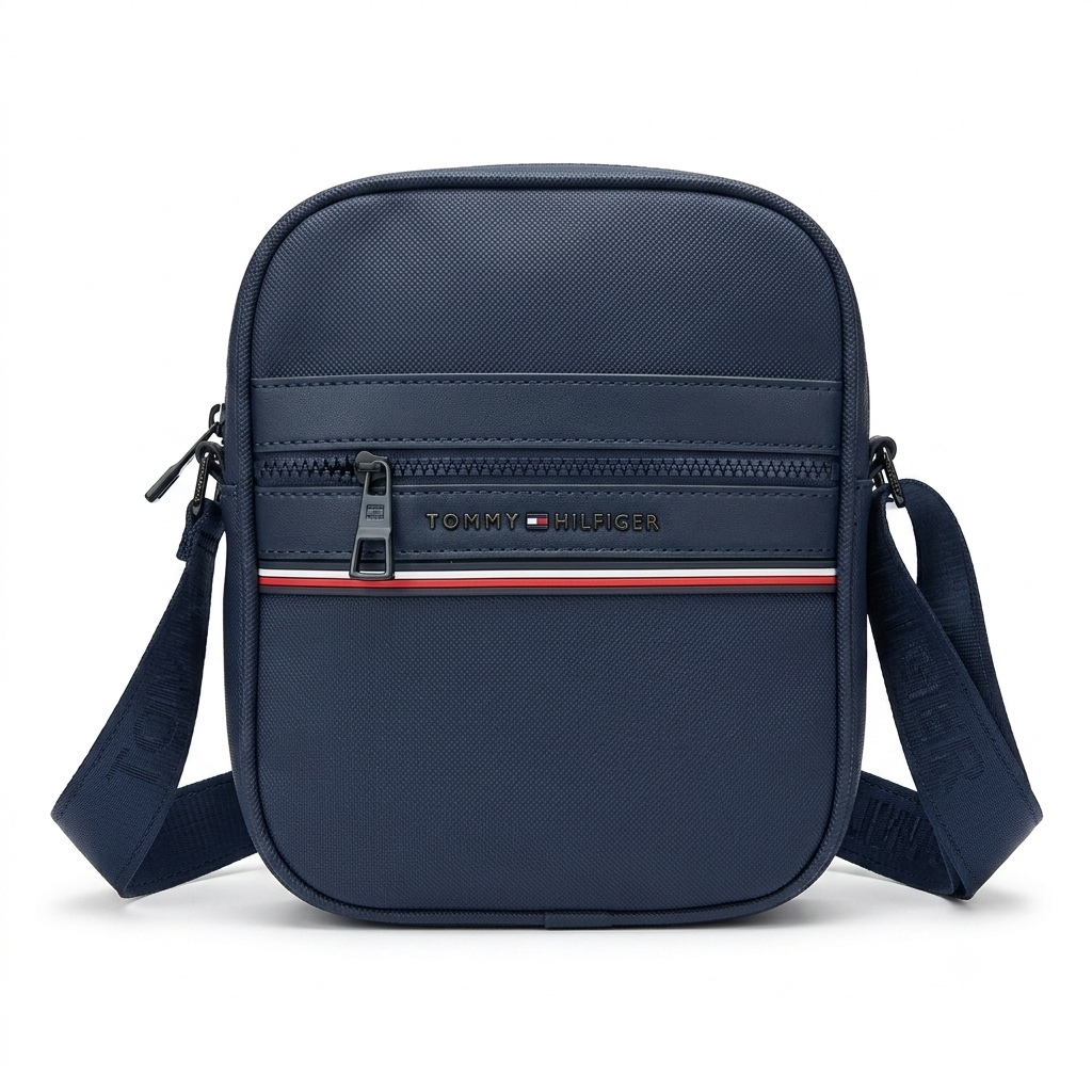 Tommy Hilfiger Men's Casual Crossover Crossbody Bag - Navy Blue #0068