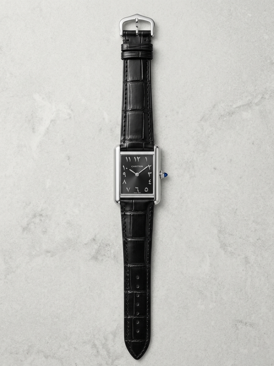 Tank Louis Cartier watch Black Dial
