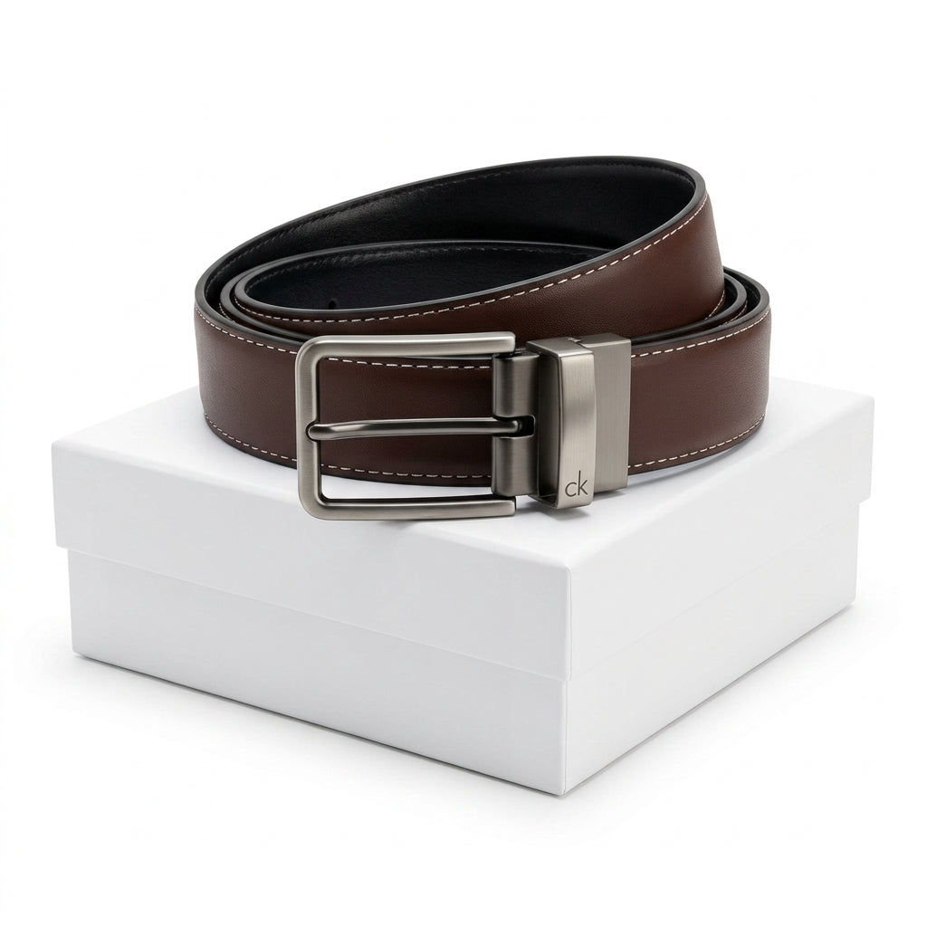Calvin Klein Men's Reversible Leather Belt (Black & Brown) #19