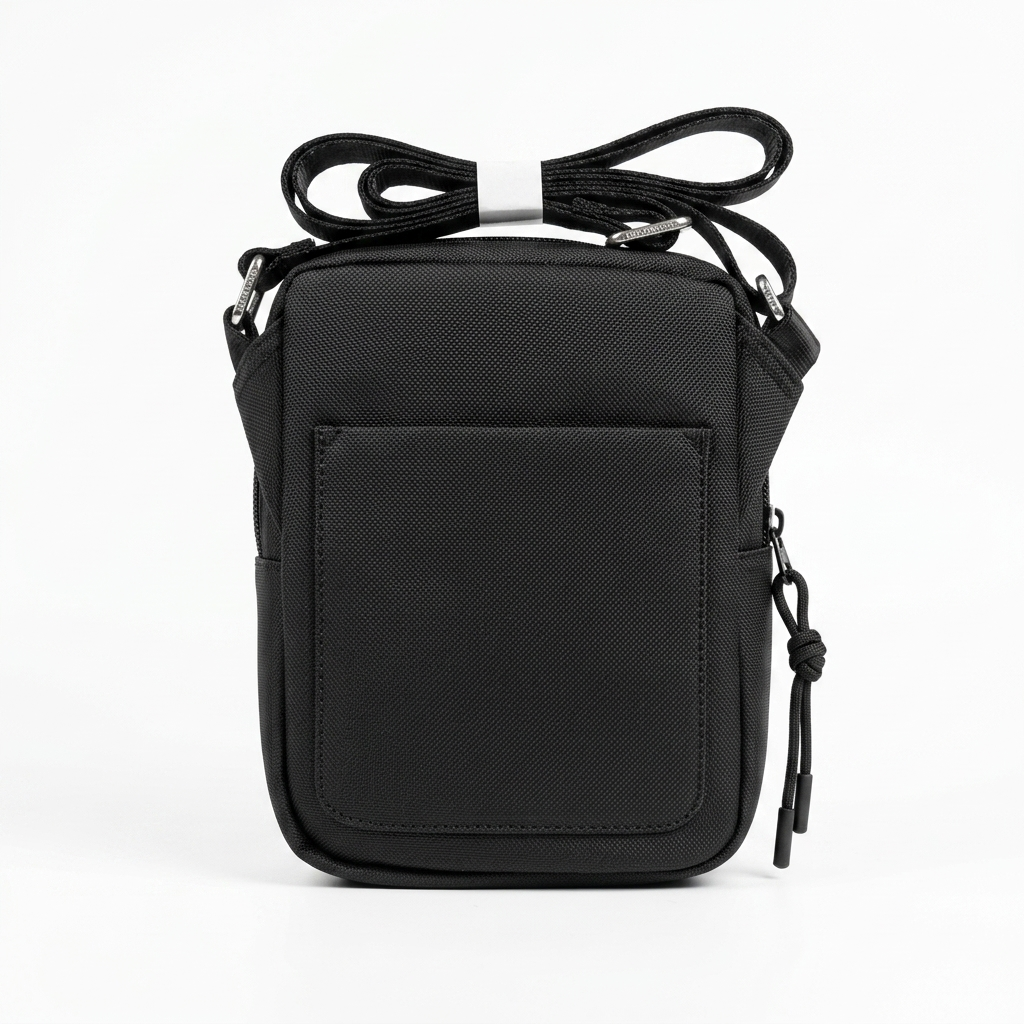 Lacoste Men's Vertical Black Crossbody Bag #0024