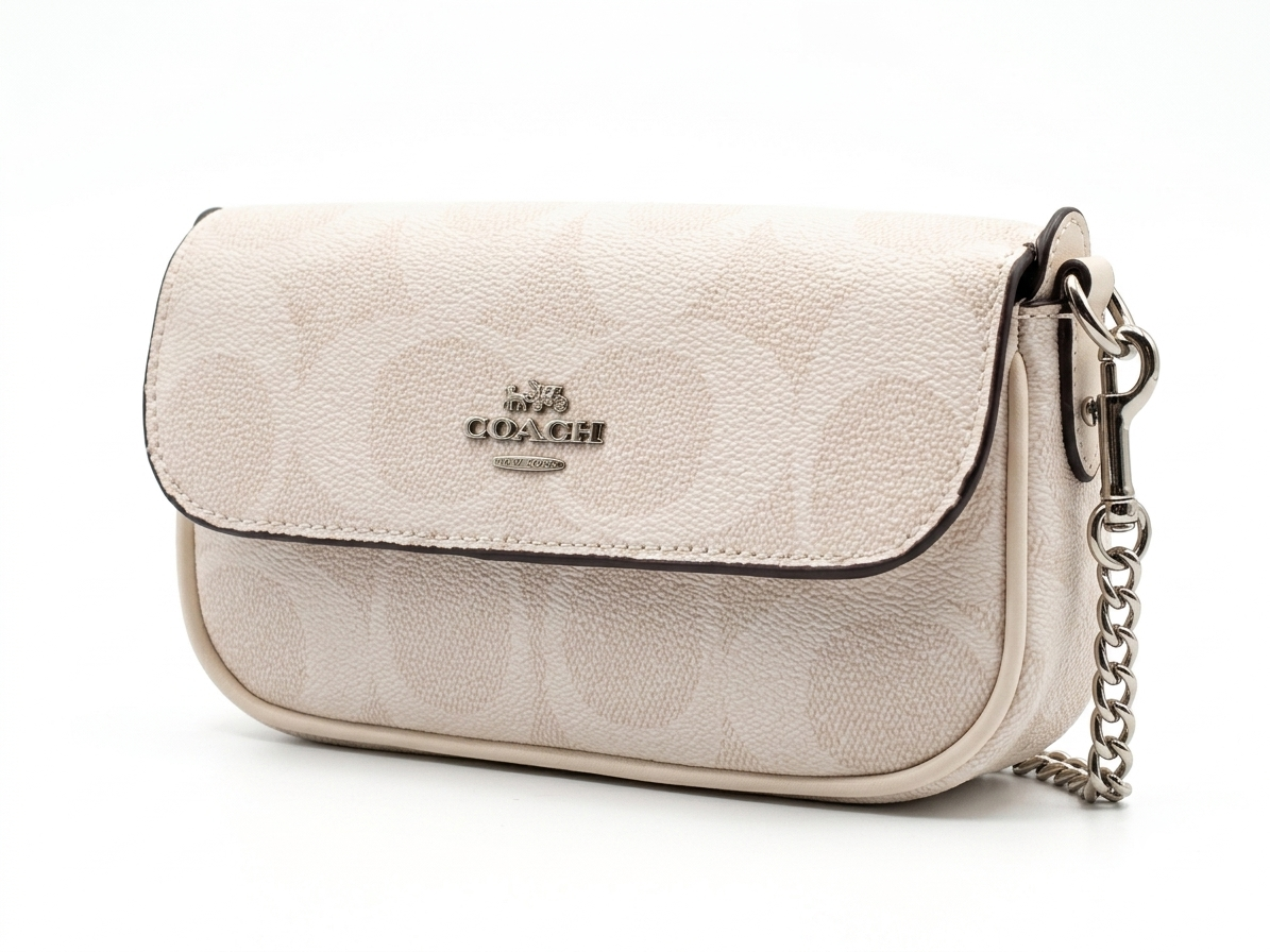 Vintage Coach Signature Canvas Flap Bag #0060