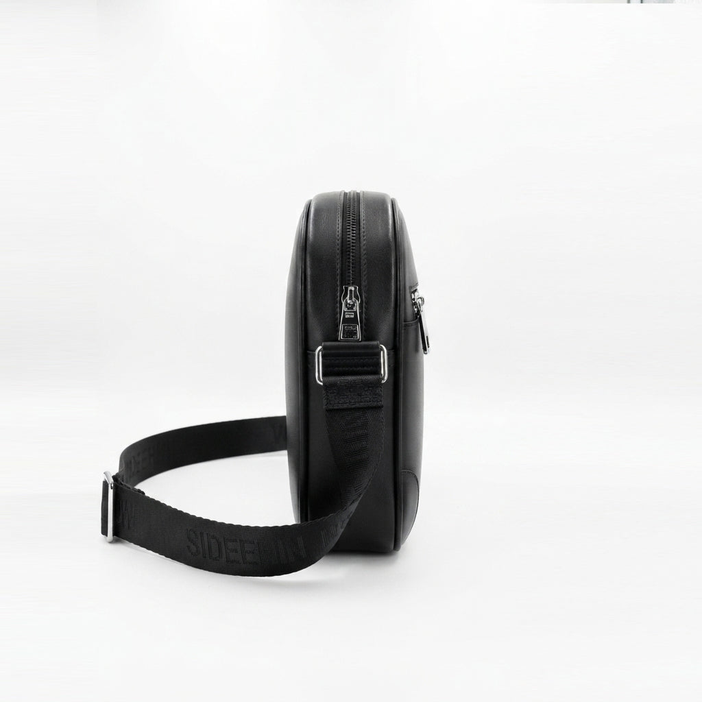 Tommy Hilfiger Men's Black Crossbody Bag with Adjustable Shoulder Strap #0064