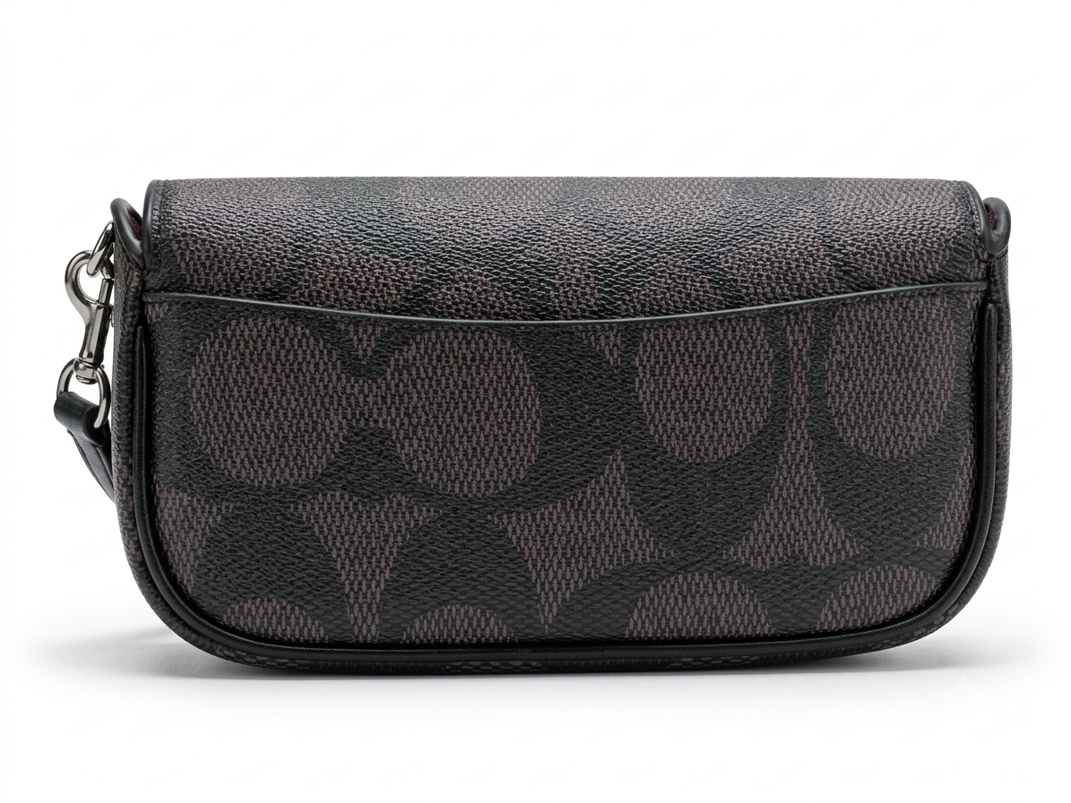 Women's Classic Logo Print Crossbody Bag with Chain Strap - Dark Brown 👜✨ #0061