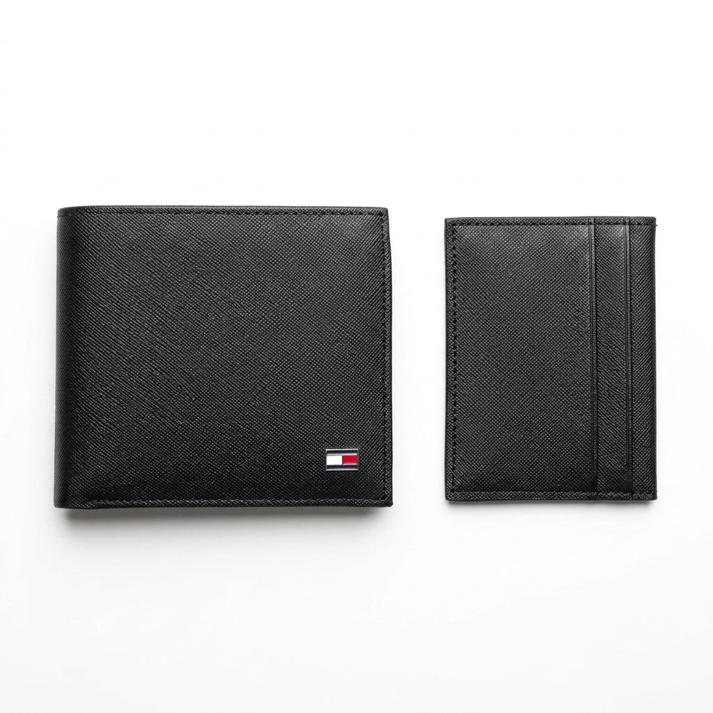 Premium Tommy Hilfiger Men’s Gift Set – Leather Wallet & Belt Kit #019
