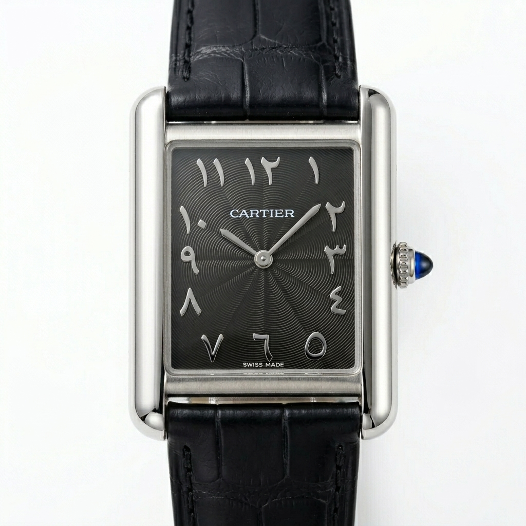 Tank Louis Cartier watch Black Dial