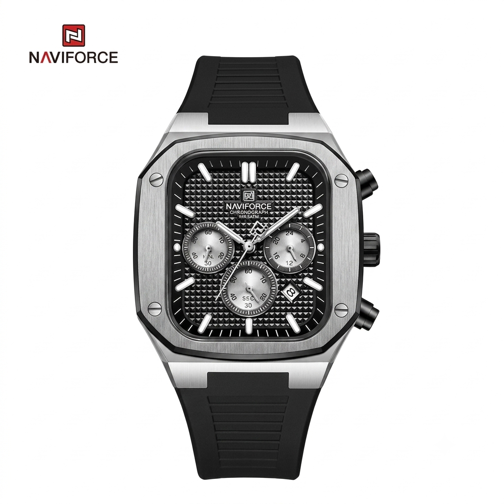 NAVIFORCE NF8037 S/B/B Men’s Square Classic Watch