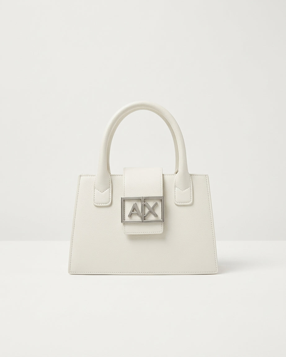 A|X Armani Exchange Structured Satchel – Bold Logo #0005