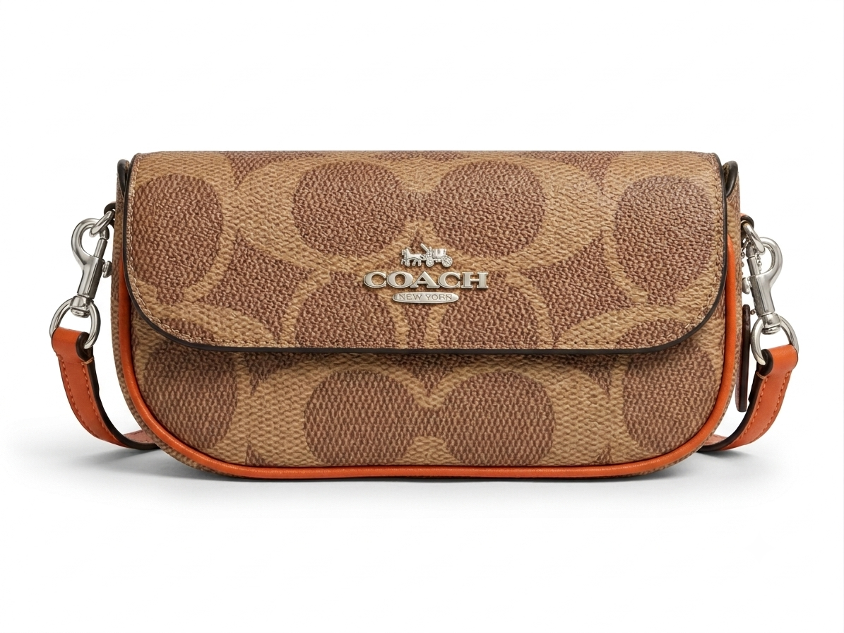 🧡 Coach Signature Canvas Crossbody Bag #0062