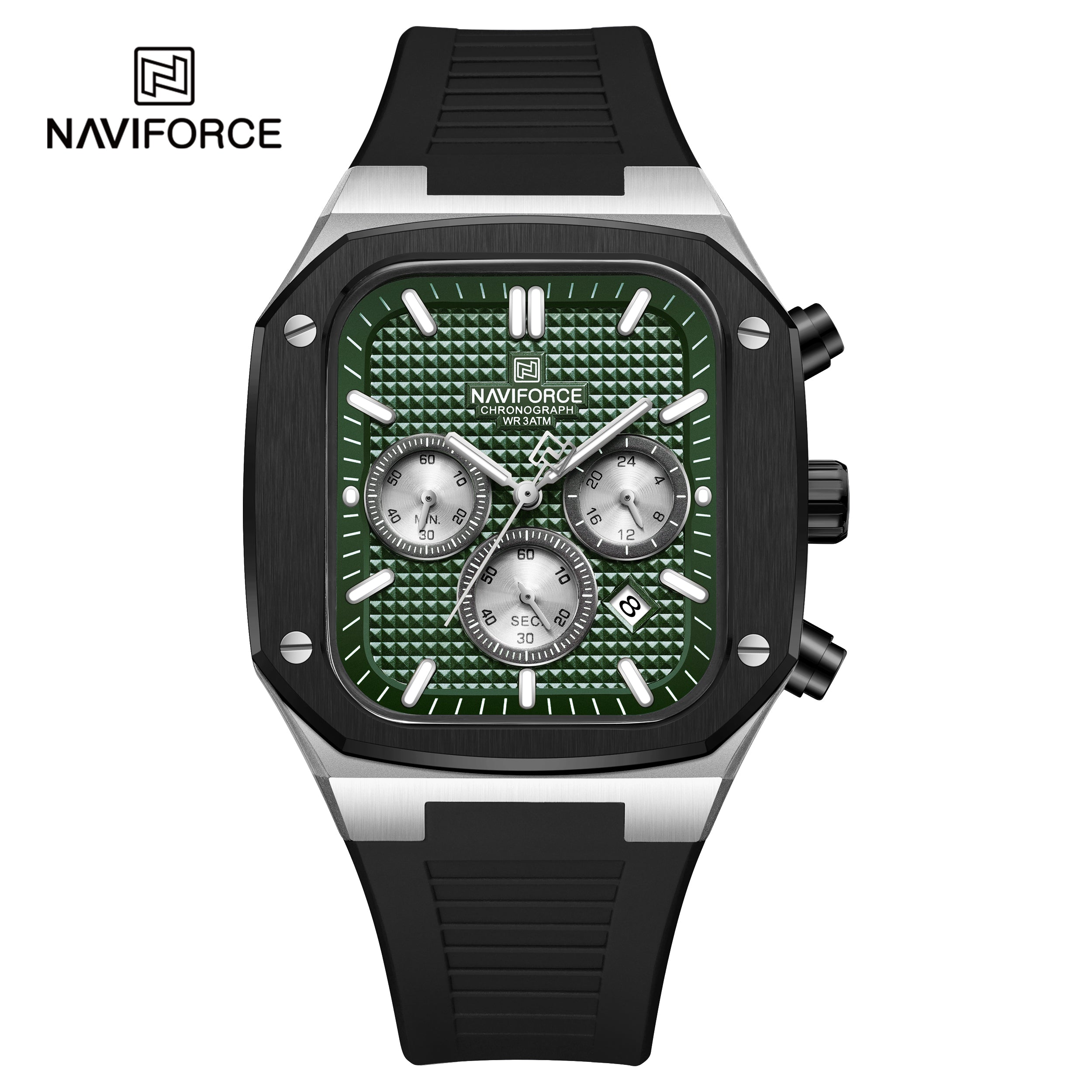 NAVIFORCE NF8037 S/GN/B Men’s Square Classic Watch
