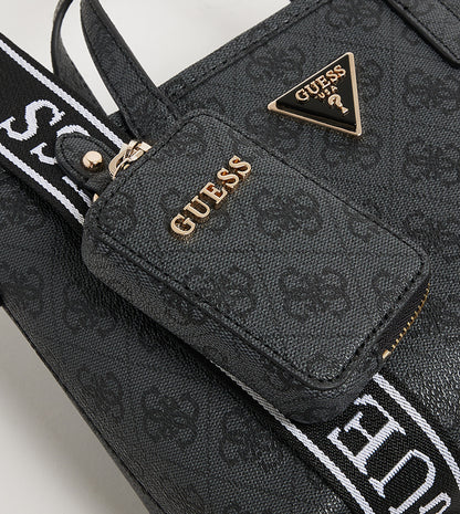 Guess Dark Grey Latona Mini Tote Bag For Women 10#