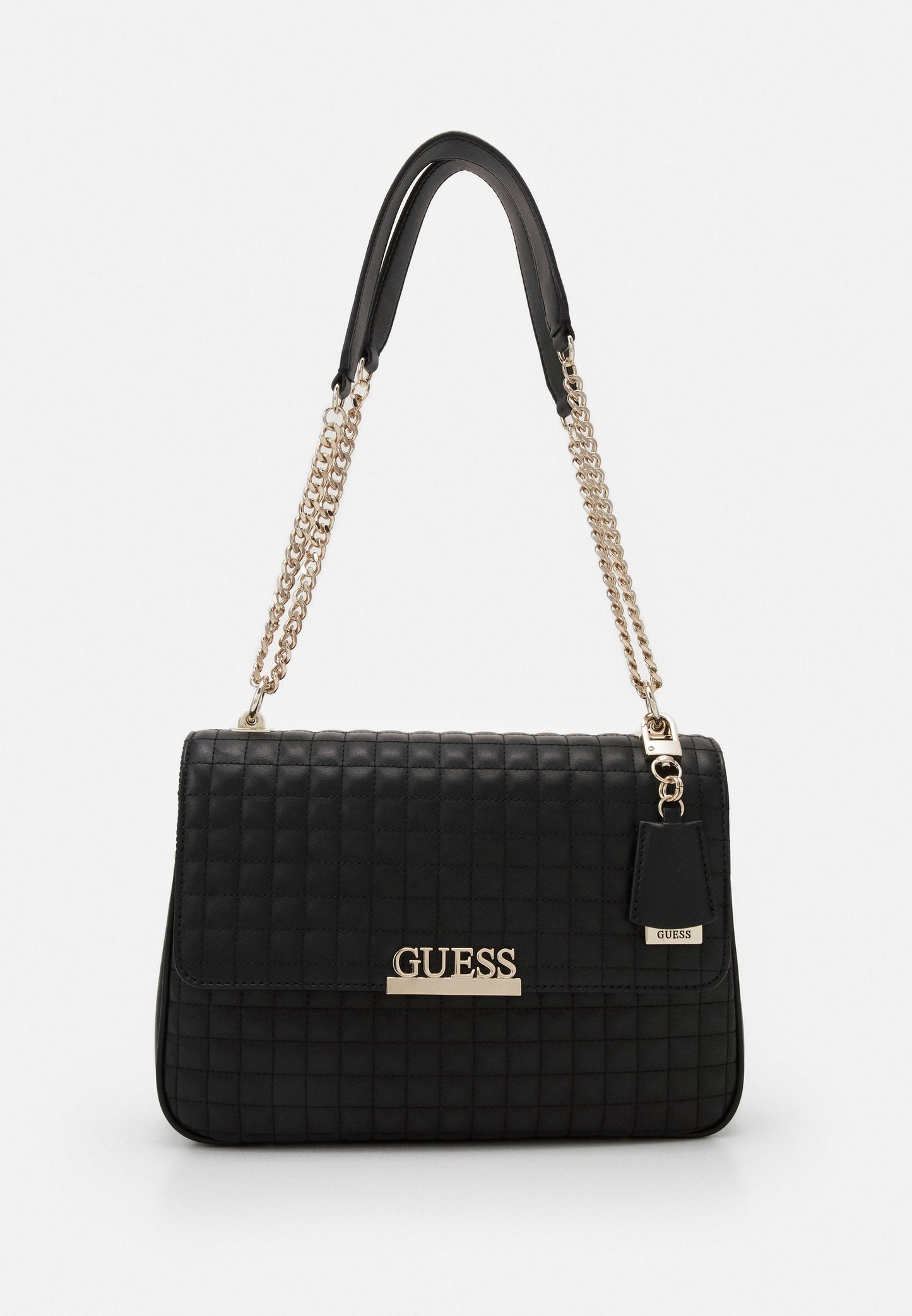 Guess Black Quilted Shoulder Bag For Women 15#