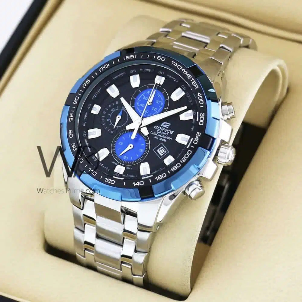Casio Edifice EF-539D-1A2V Men’s Chronograph Watch – Black Dial, Stainless Steel Bracelet, Quartz Movement