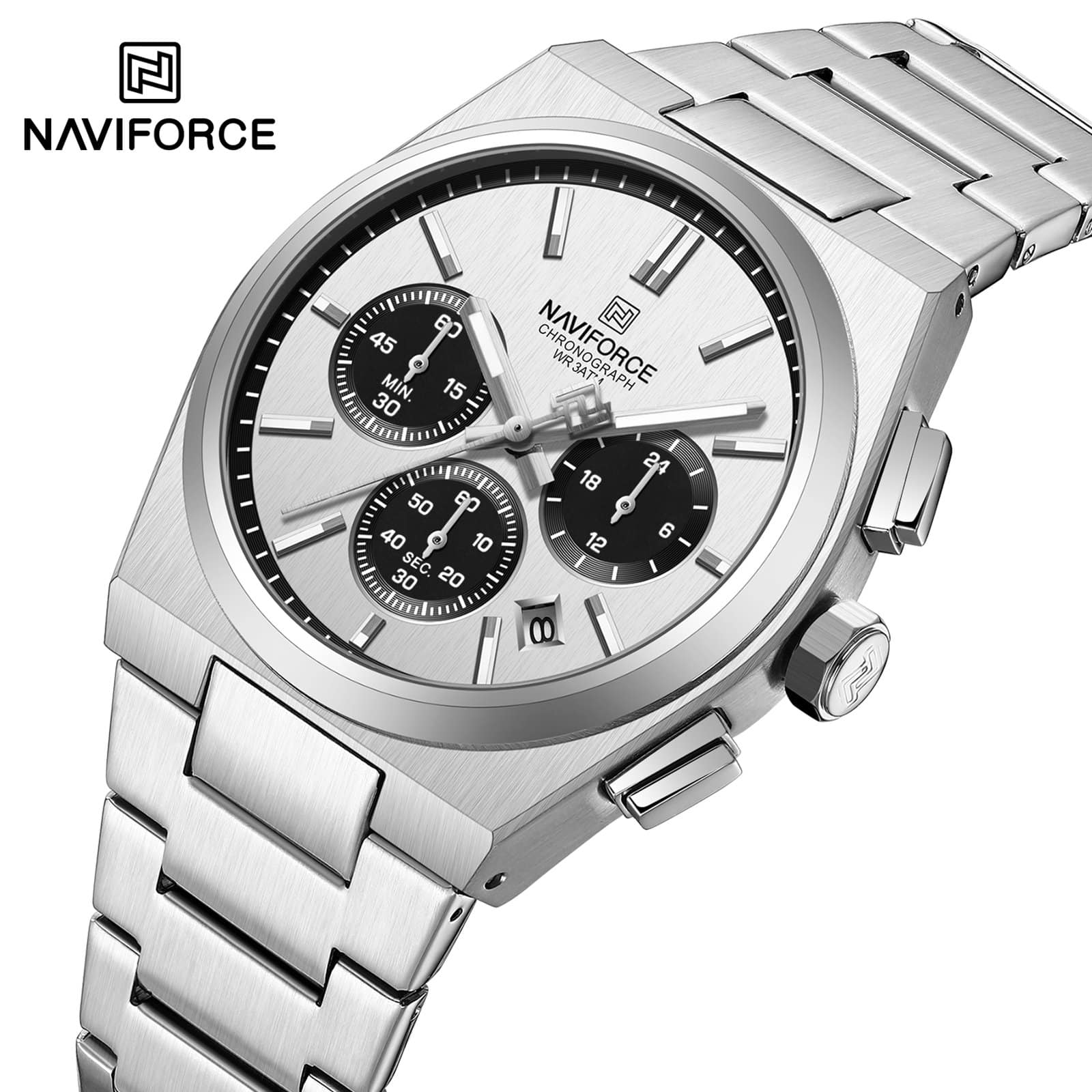 Naviforce NF8048 S/W/S Bond Chrono For Men