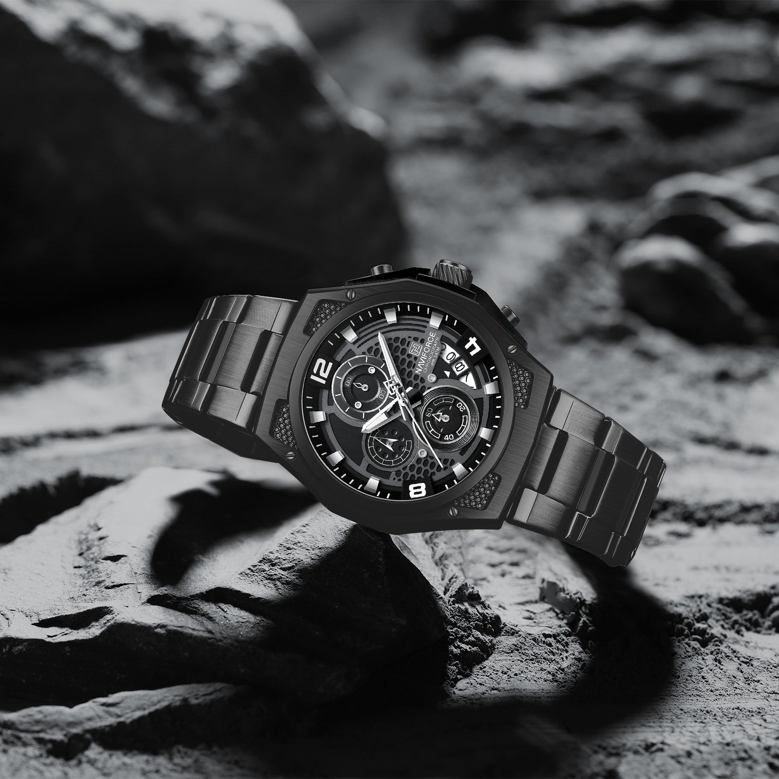 Naviforce Watch for Men NF8051S - B/B/B ChronoXtreme