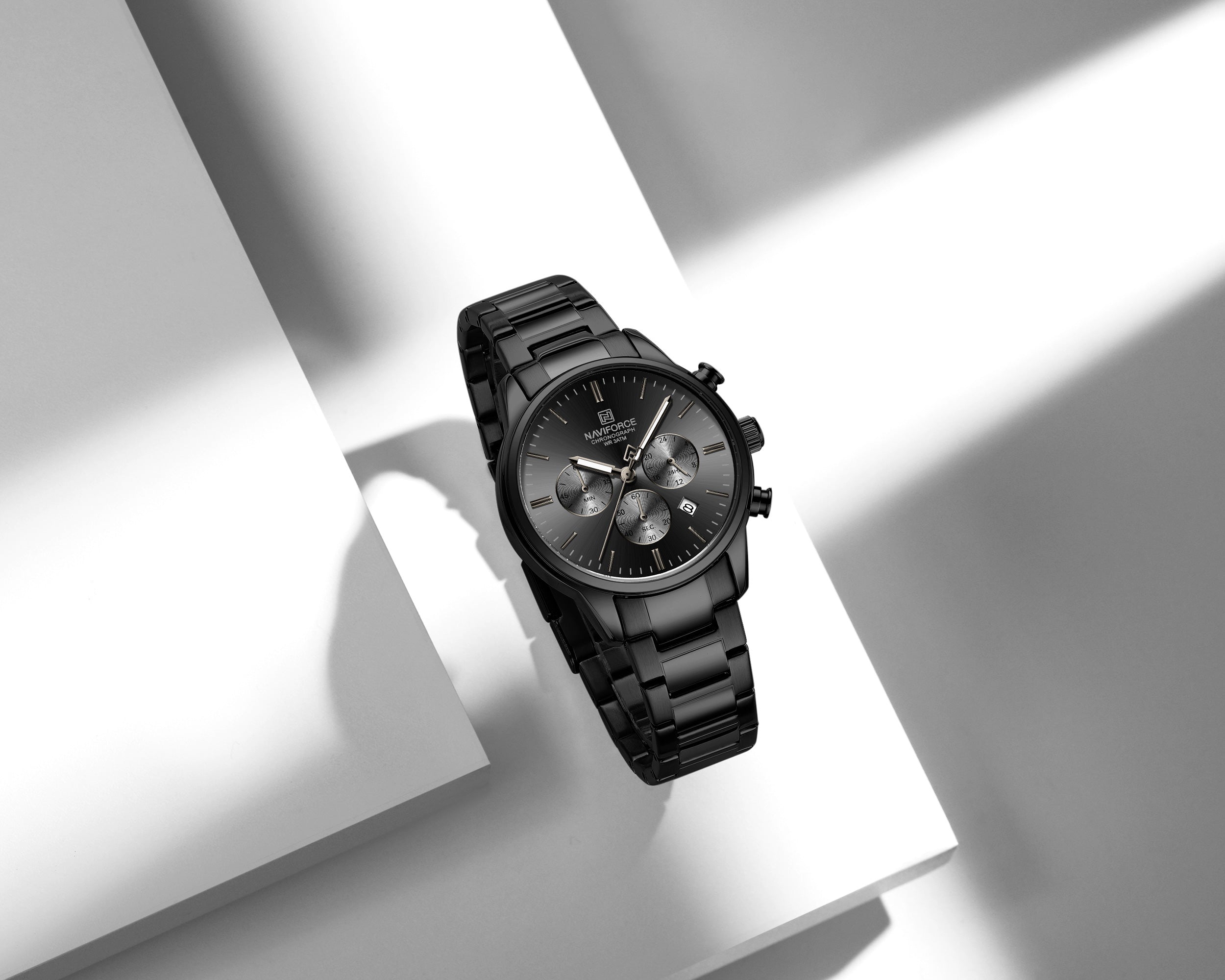 Naviforce Men’s Watch NF8076-B-B-B – Black Dial