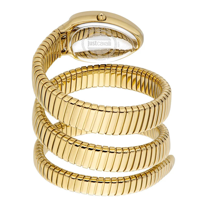 Just Cavalli Signature Snake Women’s Watch JC1L232M0025 – Stainless Steel Snake Design, Quartz Movement, Fashion Luxury Dress Watch