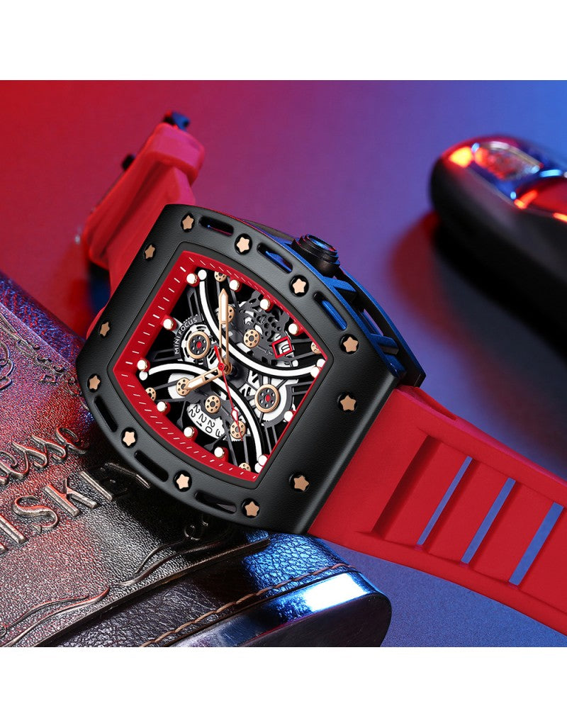 Mini Focus Men's Watch - MF0420G.03 - Stainless Steel Skeleton Watch