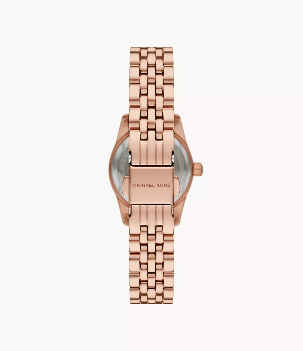 Michael Kors Lexington Three-Hand Rose Gold-Tone Stainless Steel Watch – Model MK4739