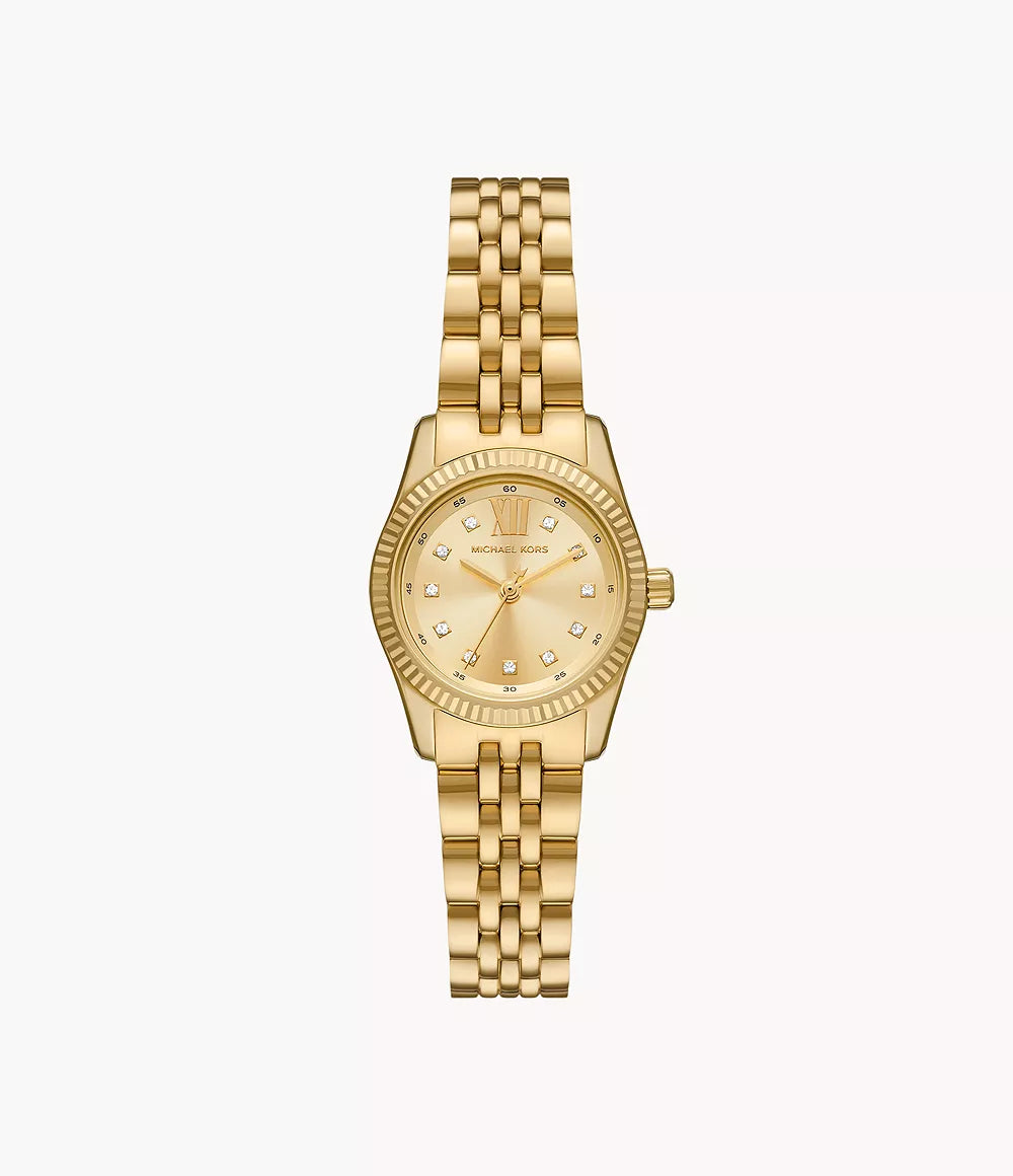 Michael Kors Lexington Three-Hand Watch Gold Sunray – Model MK4741