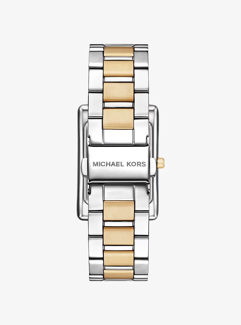Michael Kors Michael Kors Essex Women’s Watch MK4967 – Silver Rectangular Dial with Two-Tone Bracelet