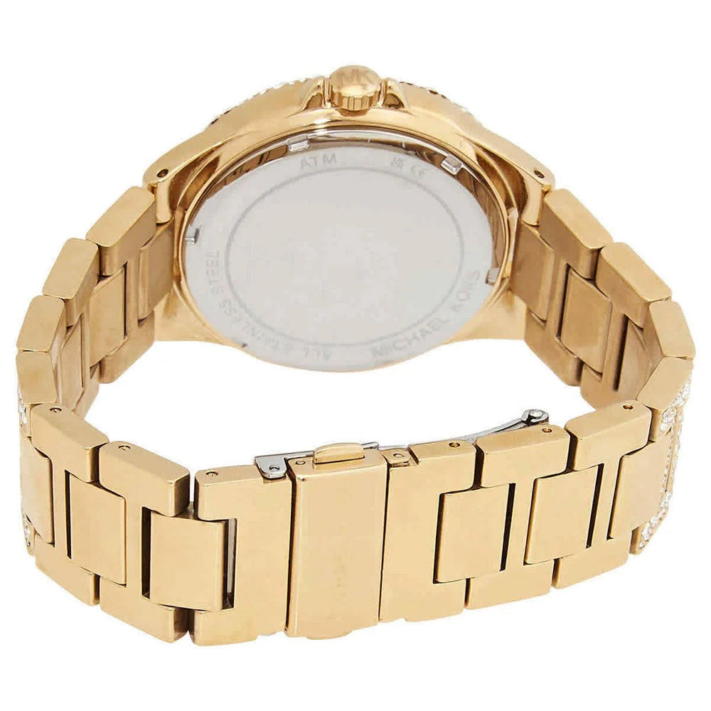 Michael Kors Camille MK6958 Women’s Gold Stainless Steel Watch – 42mm Quartz Analog Timepiece with Crystal Accents