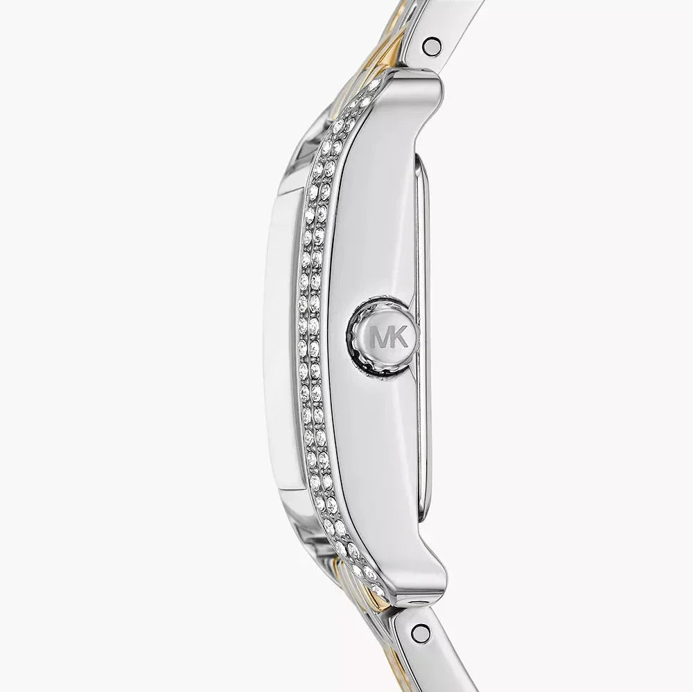 Michael Kors Monroe MKO1035 Women’s Quartz Watch – White Dial Two-Tone Stainless Steel Bracelet