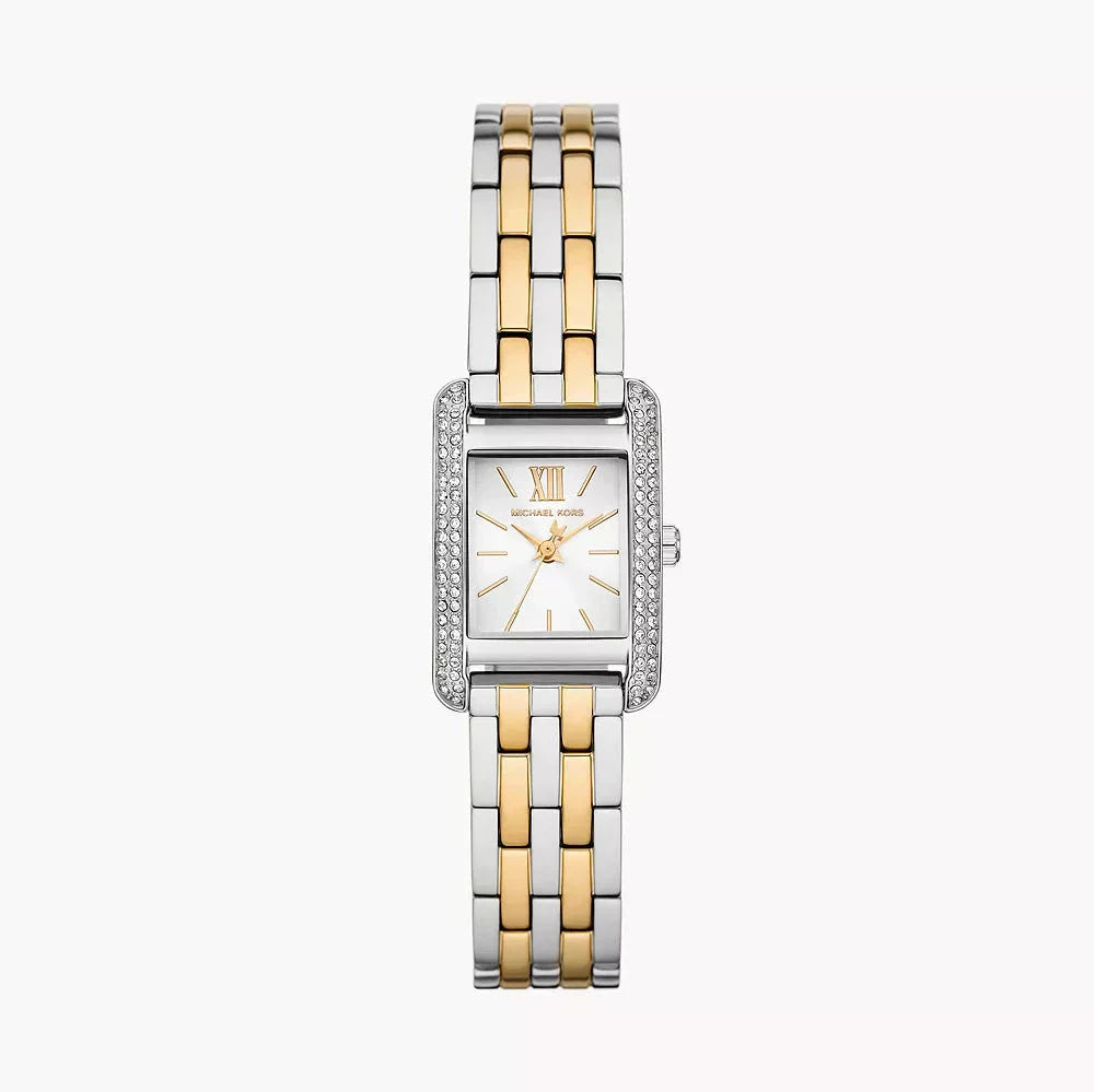 Michael Kors Monroe MKO1035 Women’s Quartz Watch – White Dial Two-Tone Stainless Steel Bracelet