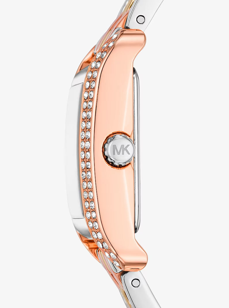 Michael Kors Mini Monroe Pavé Tri-Tone Watch – MKO1146