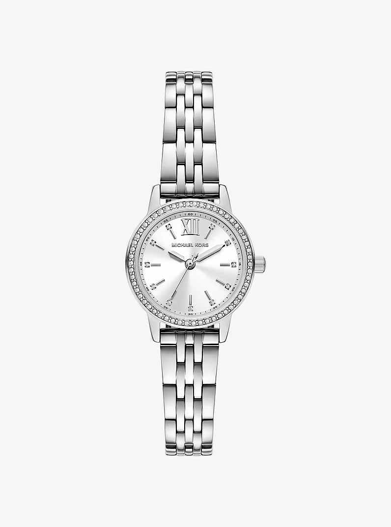 Michael Kors Michael Kors Mini Melissa Pavé Women’s Watch MKO1171 – Silver-Tone Stainless Steel