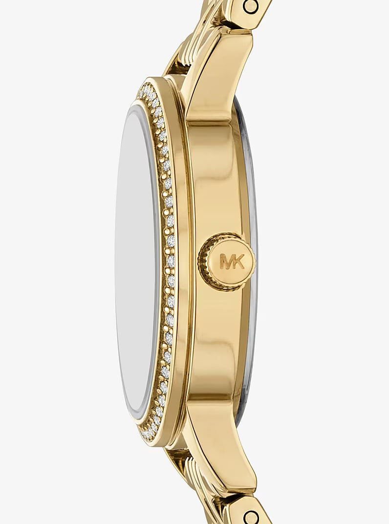 Michael Kors Michael Kors Mini Melissa Pavé Women’s Watch MKO1173 – Gold-Tone Stainless Steel