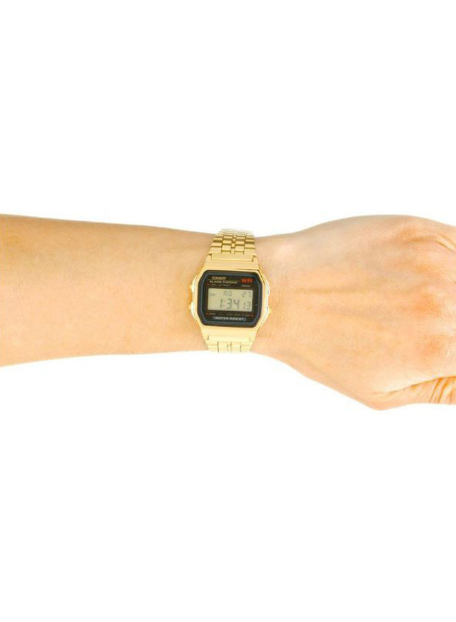 Casio A159WA Unisex Digital Watch – Stainless Steel Band with Alarm, Stopwatch & LED Light – 33.2 mm#L