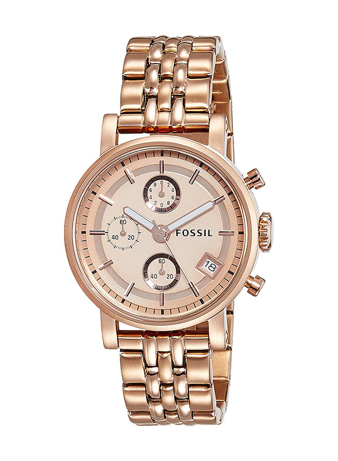 Fossil ES3380 Women’s Quartz Watch – Rose Gold Stainless Steel Design