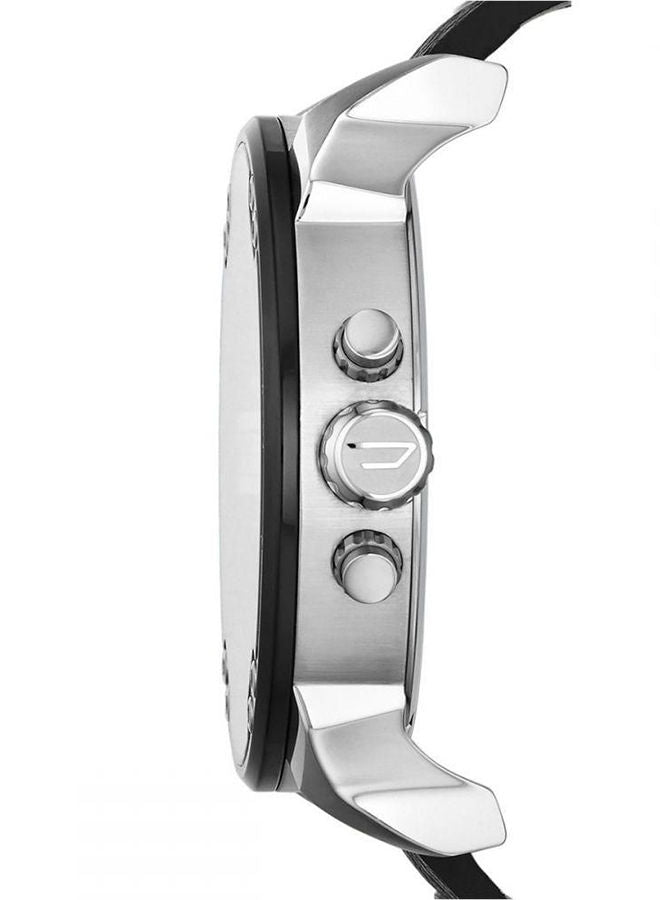 Diesel Mr. Daddy Men’s Watch DZ7313 – Black Dial, Black Genuine Leather Strap, Multifunction Quartz, 57mm