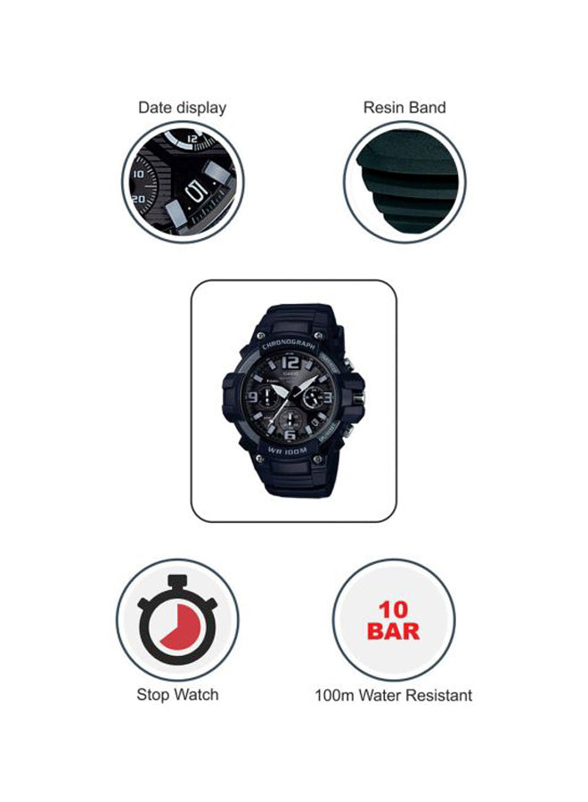 Casio Youth Men's Analog Chronograph Quartz Watch MCW-100H-1A3VDF – Black, 52 mm