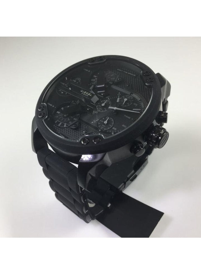 Diesel Mr. Daddy 2.0 Men’s Watch DZ7396 – Black Dial, Black Stainless Steel & Rubber Strap, Multifunction Quartz, 55×57mm