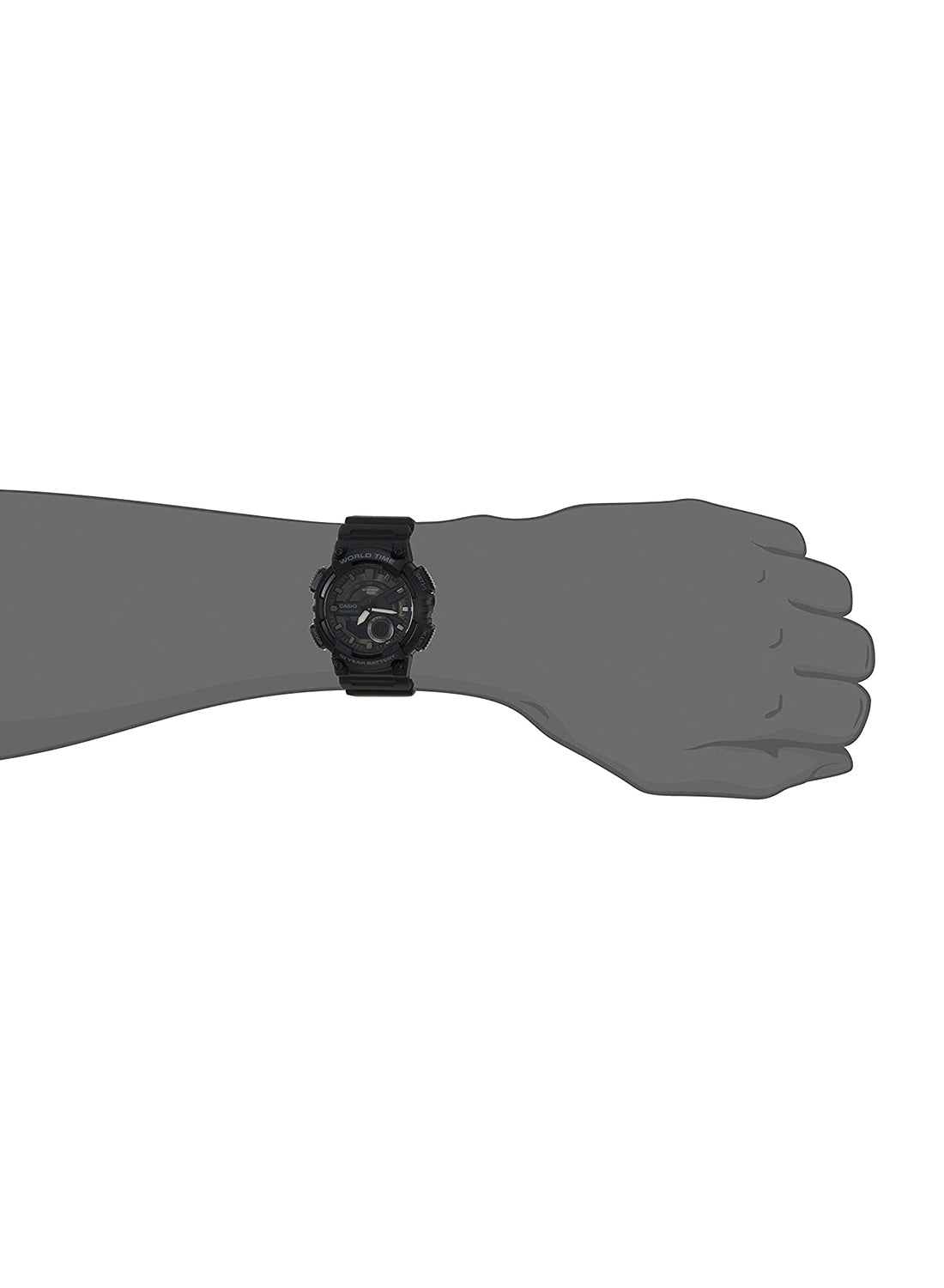 Casio Men's Analog-Digital Quartz Watch AEQ-110W-1BVDF – Black, 52.2 mm