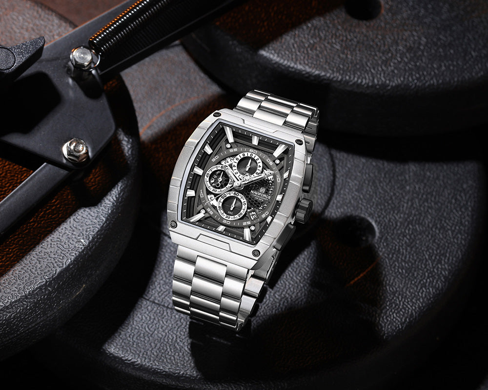 NAVIFORCE NF8066 S/B/S Men’s Fashion Sports Quartz Chronograph Watch