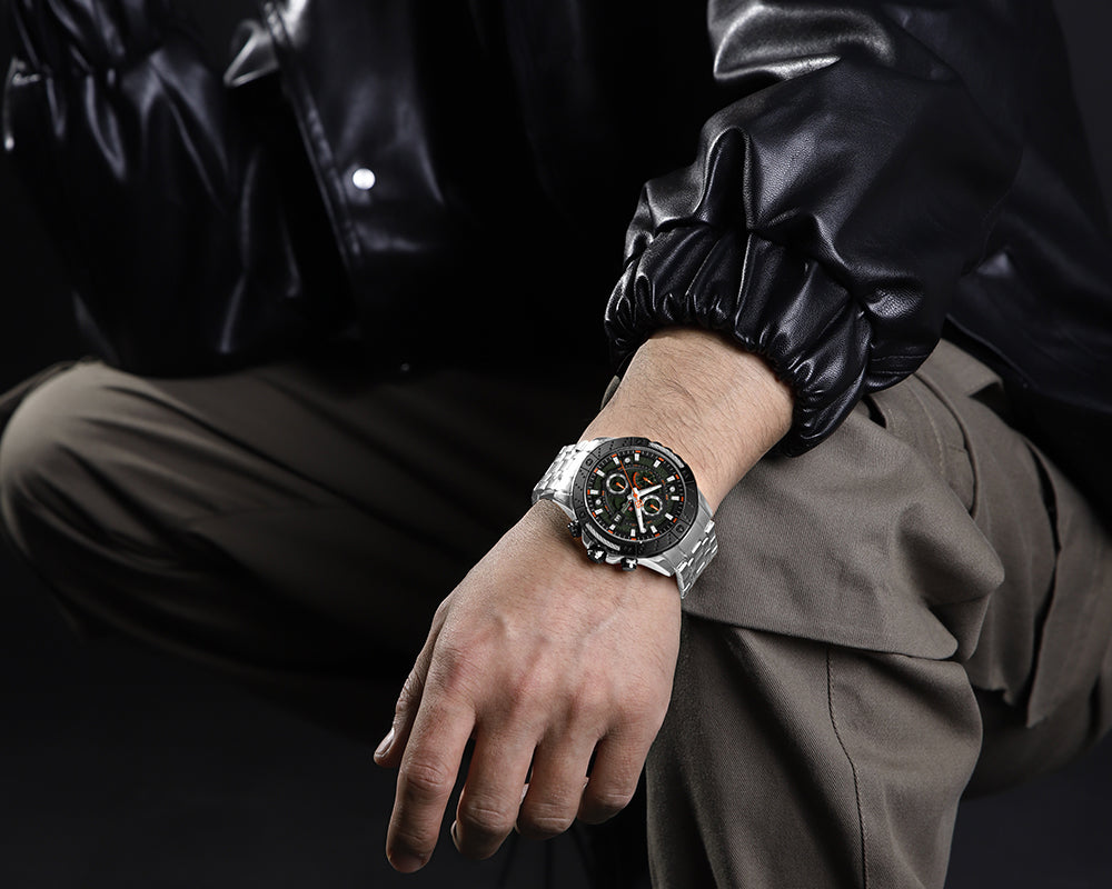 NAVIFORCE NF9227 S/O/S Hollow Mechanical Style Men’s Watch Trendy Fashion Waterproof Sports Luminous Wristwatch Gift for Boyfriend