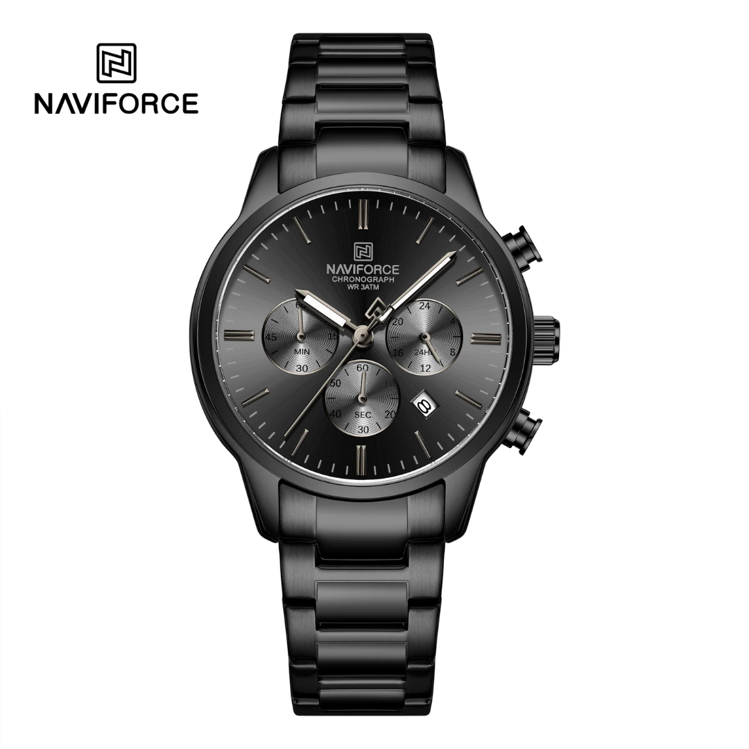 Naviforce Men’s Watch NF8076-B-B-B – Black Dial