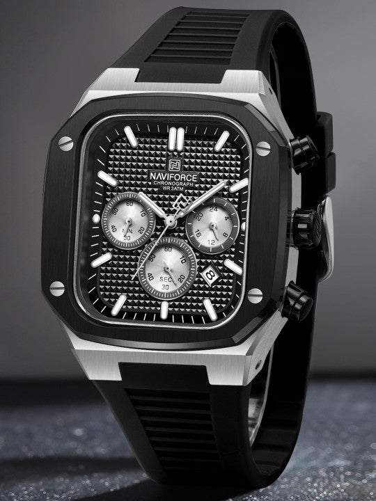 NAVIFORCE NF8037 S/B/B Men’s Square Classic Watch